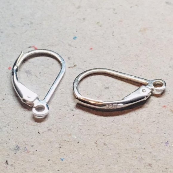100 Pairs, 925 Sterling Silver Leverback - Picture 3 of 3
